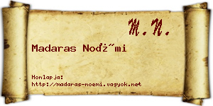 Madaras Noémi névjegykártya